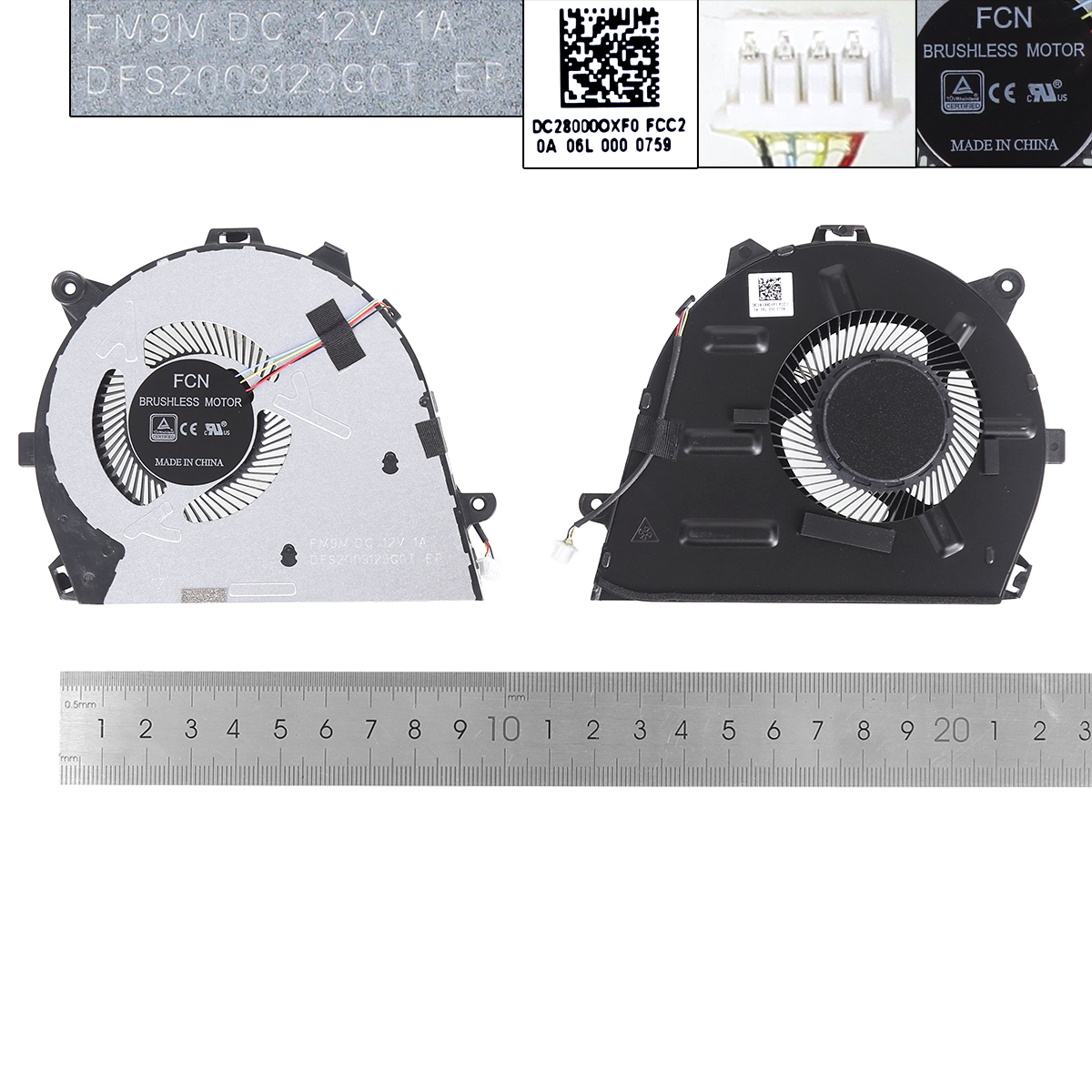 Picture of New Replacement CPU Cooling Fan For Lenovo Ideapad 5-14 IdeaPad 5-14IIL05 AIR-14ARE 12V ORG. DFS2009129G0T Layout